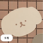 에이드엘 에이드엘 펀칭퍼피 실리콘 테이블매트 밀크티 가로 x 세로 x 두께 1 6개