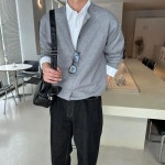 아레스 아레스 리안 파스텔 소프트 라운드 오버 가디건