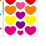 종이나라 교육 스티커 꽃 별 하트 나뭇잎 모양 학습 놀이 어린이집 유치원 미술 활동 색깔 인지 창의력 발달 1개 큰하트