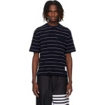 톰브라운 톰브라운 스트라이프 와플 티셔츠 261381M213012