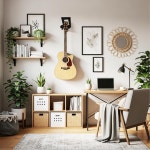 오토링 4개 벽걸이걸이 우쿨렐레 금속 스탠드 홀더 벽걸이 바이올린 베이스 보우 후크 액세서리 가정용