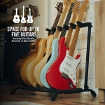 어쿠스틱 일렉트릭 베이스 기타를 위한 웨이파인더 접이식 5개의 랙 스탠드 공간 절약 편리한 보관 솔루션 WF-GUITARRACK5