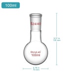 스토니랩 유리 싱글넥 원형 바닥 플라스크 RBF 24리터 40 표준 테이퍼 외부 조인트 - 1L 1리터 25