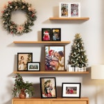 데코홈 더블 4x6 액자 세로 엔지니어드 우드 이중 폴드 사진 테이블탑 디스플레이용 플렉시글라스 4x6