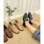 더블디 RJ-a1204 여성 통굽 캐주얼 가죽로퍼 플랫슈즈 11049386A