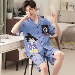 잠옷남 여름 반팔 반바지 냉장고 얇은 한국판 캐릭터 남자 표준사이즈 키 정도 몸무게 1 G2537