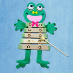 개구리 실로폰 만들기 DIY 키트 놀이 세트 악기 학교 수업용 돌봄 방과후 미술 음악 시간 재료 초등 유아