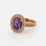 골드몬 비너스 자수정 반지 핑크골드 8호