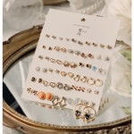 60개 귀걸이 패션귀걸이 알러지방지 07 60개귀걸이단품 버전7-실버