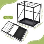 콜링밀 접이식 우산 수납 스탠드 거치대 정리함 홈 오피스 호텔 현관 복도 L18 31 X W11 89 H19 69 를 위한 탈착식 드립 트레이가 독립형