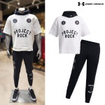 언더아머 언더아머 언더아머 남성 프로젝트락 기모 면 반팔 트레이닝운동복 세트 WTBK 상의 L 100 하의 M 95 886883