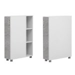 라온 OA 옷장 겸 책장 좌측형-L형 우측형-R형 콘크리트