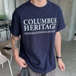 아레스 아레스 헤리티지 소프트 레터링 롤업 반팔 티셔츠