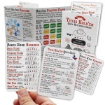 포커 랭글러 5종 핸드 랭킹 카드 세트와 텍사스 홀덤 치트 시트 포켓 가이드