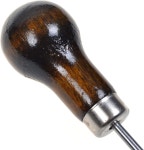 박 모양 가죽 공예 천 나무 손잡이 스크래치 송곳 도구 핀 펀칭 2팩