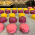 헤두메 2팩 6-공동 3D 마카롱 실리콘 몰드 햄버거 베이킹 캔들 머핀 케이크 컵케이크 장식 미니 비누 배스 밤에 완벽합니다