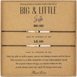 레어러브 2PCS 매칭 팔찌 - 여성용 자매 모스 코드 구슬 포니 씨앗 작은