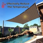 그로밋과 로프가 그늘 천 80 자외선 햇빛 야외 파티오 10 X 20 FT 퍼골라 그늘막 온실 정원 뒷마당을 위한 메쉬