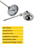 바이메탈 온도계 481 M272 07 11 PT100 WSS401 411 SS304 01 0-500C