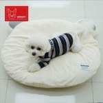 반려동물 펫방석 침대 강아지 고양이 레드퍼피몰랑몰랑 곰돌이 쿠션 크림아이보리