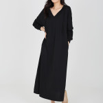 모이르벨라 프렛 루즈 후드 롱 원피스 S T24FW2-A0655