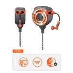 DRINCOH 지상 접이식 정원 호스 5 8 50피트 프리스탠딩 외부 릴 360 회전식 드릴 구멍 쉽게 설치할 수 있습니다