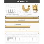 옷 걸이용 보조 옷장 막대 17 69 스텝리스 조절 가능한 금속 세탁용 1 3 헤비 듀티 걸이 골든 Golden 17-28IN