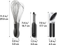 옥소 옥소 OXO 굿 그립 스테인리스 스틸 필수 3피스 주방 가제트 세트 3 PC 3-Piece Gadget Set