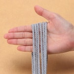 마크라메 코드 x 328야드 984피트 천연 면 로프 - 벽걸이 식물 걸이 공예품 선물 포장 결혼식