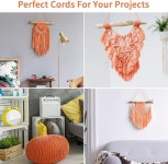 마크라메 코드 x 328야드 984피트 천연 면 로프 - 벽걸이 식물 걸이 공예품 선물 포장 결혼식