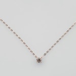 주 디프컬렉션 기본옵션당일출고 14k핑크골드 1부 꼬냑다이아몬드 목걸이 4발