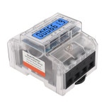 3상 4선 에너지 미터 백라이트 LCD 디스플레이 DIN 레일 전기 10 100A 230 전류계 400VAC