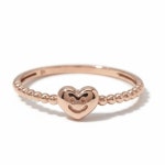 루이비쥬 하트 스마일 볼반지 레이어드 데일리 우정링 5호 로즈골드
