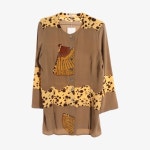 GK 지케이 폴리에스터 100 프린팅 블라우스 L