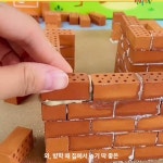 미니 벽돌 집짓기 DIY 키트 실제 시멘트 느낌 모형 건축물 만들기 세트