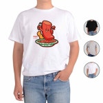 반팔티셔츠 야식 분식 배달음식 김밥 그림 다양한색상 전사이즈