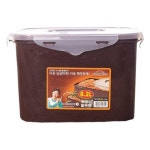 이지필림 쿨맥시2직사각23호8 2L갈색 밀폐용기 보관 반찬통 플라스틱 냉장고