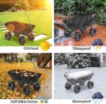 고릴라 카트용 접이식 왜건 커버 폴리 가든 덤프 카트 야외 정원 방수 방진 UV 저항 레인 커버는 잔디 헛간 농장에 완벽합니다