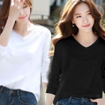 다올 브이넥 루즈핏 티셔츠 URD-258