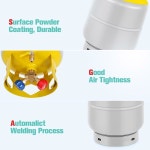 R12 R22 등 HVAC 실린더 냉매 회수 탱크 1 4 SAE Y- 밸브 프로온 탱크용 돌레이트 50LB R134A R410A