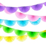 해피트리 기념일 반달팬파티가랜드 생일 데코 장식 1개 라임그린