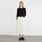 리스트 백 슬릿 A라인 데님 스커트 TSMSKQ52010