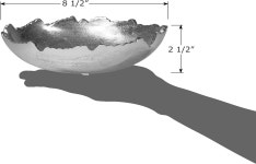 레드 주식회사 8 75 금월 장식 비대칭 찢김 모서리 조각된 망치형 금속 센터피스 볼