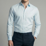 웅가로 프랑스 소프트 스카이 드레스 셔츠 슬림핏 와이셔츠 L U1DA1SO05B