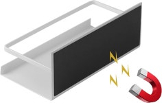 NHZ 마그네틱 스파이스 랙 냉장고 선반 강력한 자석이 금속 냉장고용 완벽한 공간 절약 2팩 흰색 2