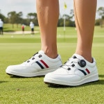 발이 편한 스파이크리스 소가죽 남성 골프화 스크린 파크골프화 265 화이트 DM-42 DS-H2101