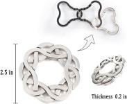 MHY 3팩 점보 메탈 브레인 티저 퍼즐 세트 - 성인과 청소년을 위한 도전적인 3D IQ D-3pcs Cage Set