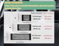 KAKKOII 2pcs 카고 네트 자동차 보관망 - 신축성 메시 포켓 매직 테이프 유니버설 액세서리 인테리어 정리함 S S-11 8 x 9 30