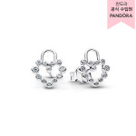 판도라 스파클 하트 패드락 스터드 이어링 294419c01