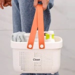 목욕탕 물빠짐 라탄 심플 헬스장목욕바구니 캠핑장 찜질방 사우나 욕실 엄마